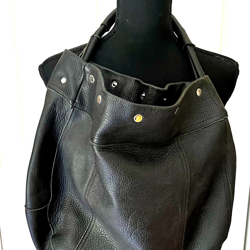 J.Jill Vintage Black Leather Bag